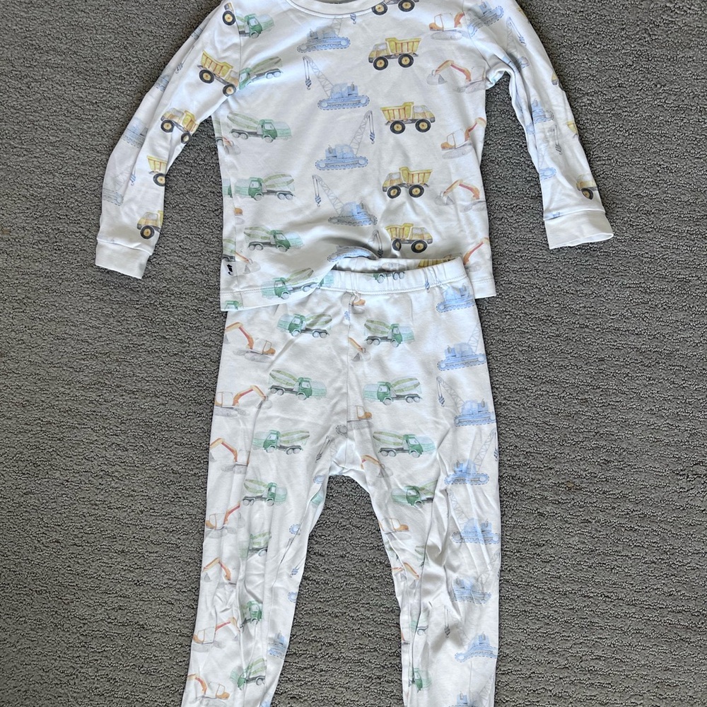 Paper Cape Kids Construction Vehicle Print Pajama 4T